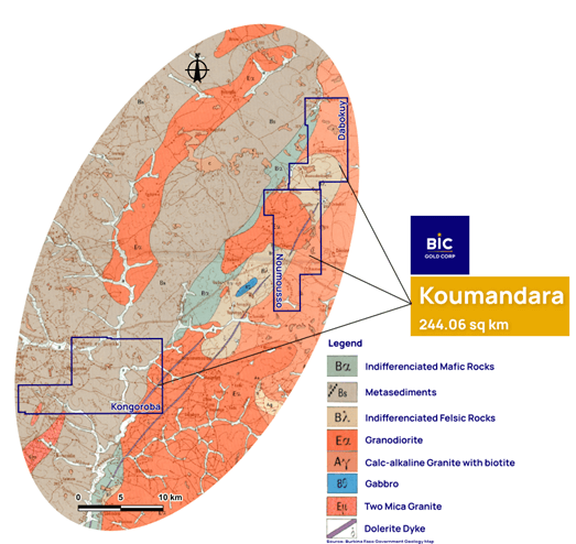 Project Koumandara geological map